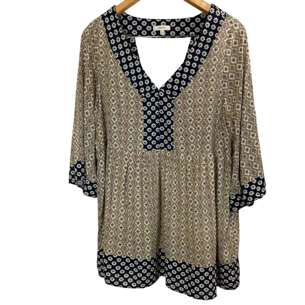 Jodifl For Anthropologie Women’s Woodstock Bell Sleeve Tunic sz L